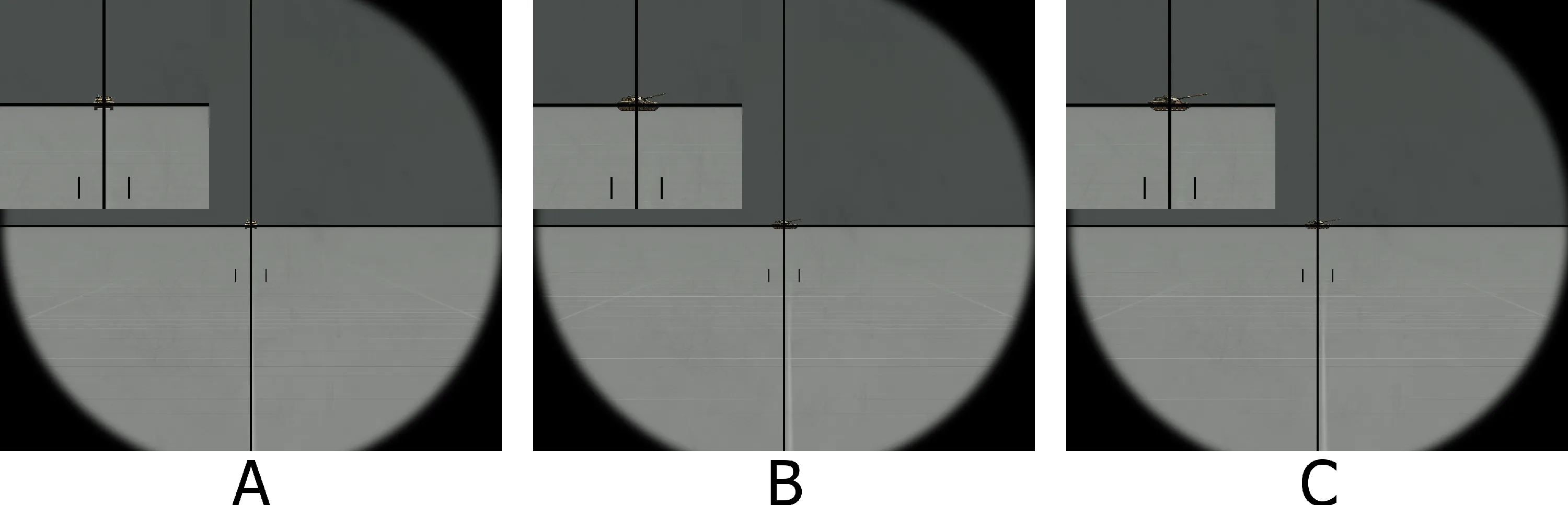 Frontal, Oblique, and Flank targets
