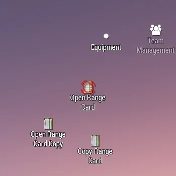 Range card self interaction menu